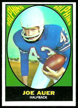 Joe Auer 1967 Topps football card