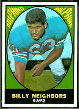 Bill Neighbors 1967 Topps football card