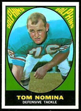 Tom Nomina 1967 Topps football card