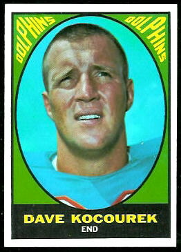 Dave Kocourek 1967 Topps football card