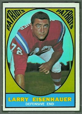 Larry Eisenhauer 1967 Topps football card