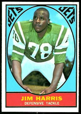 Jim Harris 1967 Topps football card Jim Harris 1967 Topps football card
