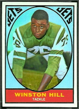 Winston Hill 1967 Topps football card