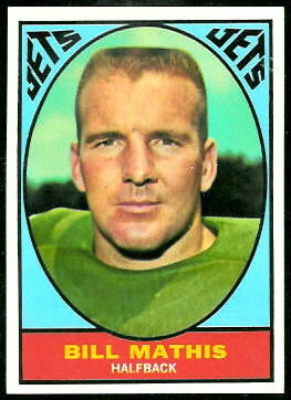 Bill Mathis 1967 Topps football card