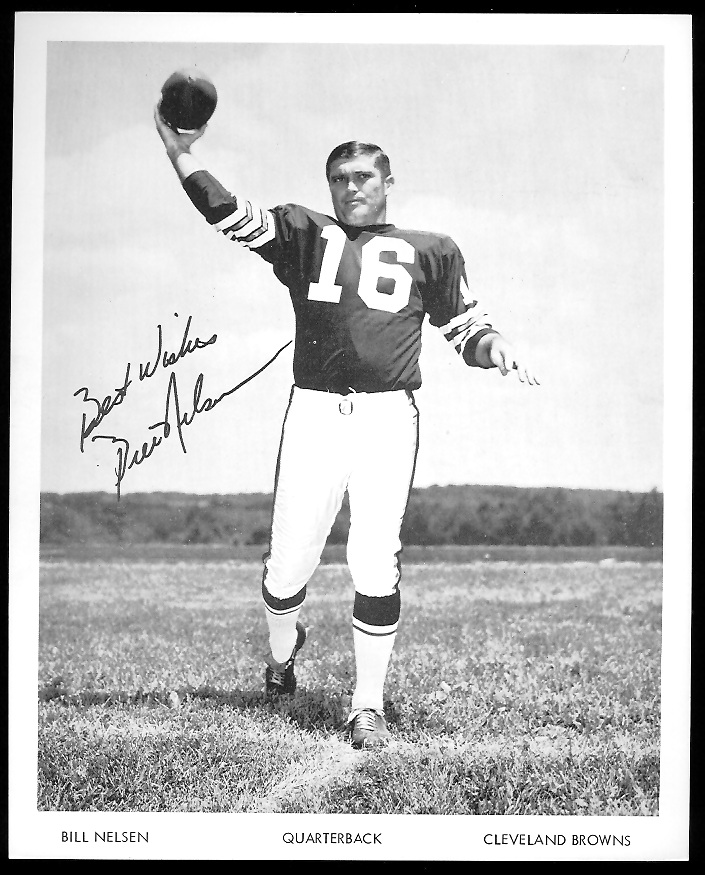 Bill Nelsen 1968 Browns Team Issue 7x8 football card