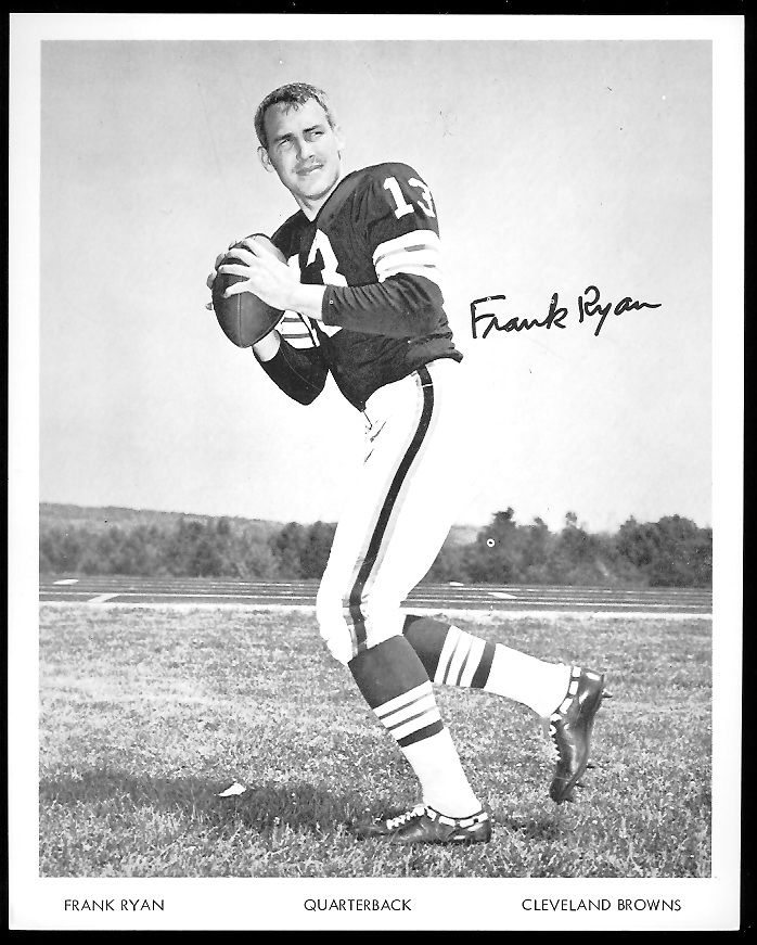 Frank Ryan 1968 Browns Team Issue 7x8 football card