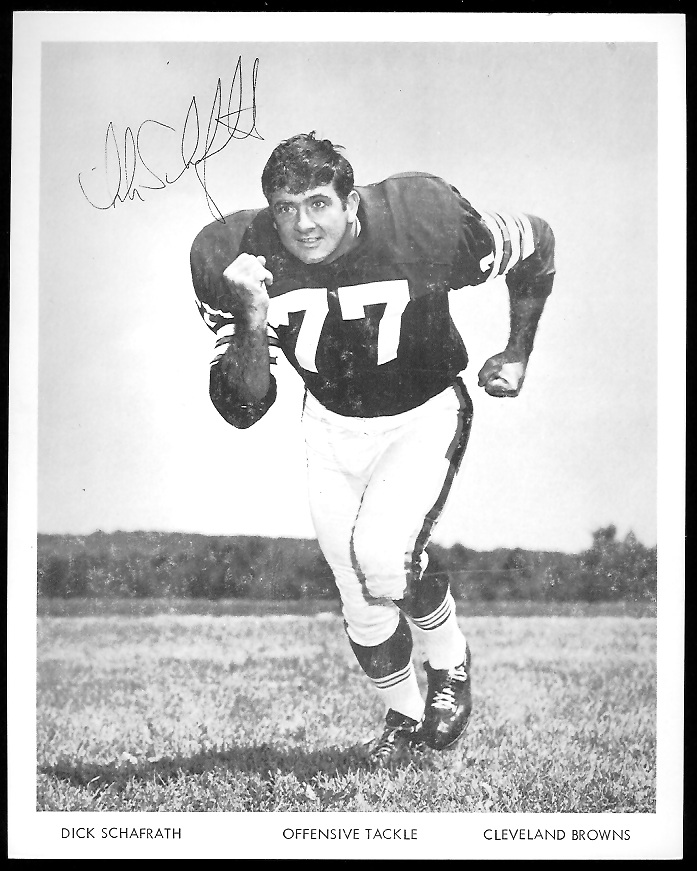 Dick Schafrath 1968 Browns Team Issue 7x8 football card
