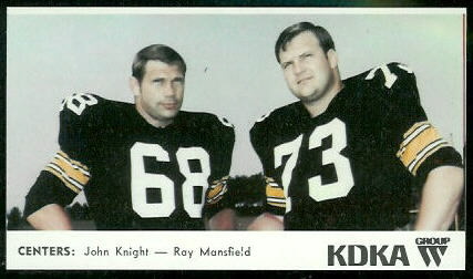 Centers 1968 KDKA Steelers football card Centers 1968 KDKA Steelers football card