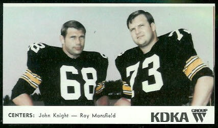 Centers 1968 KDKA Steelers football card