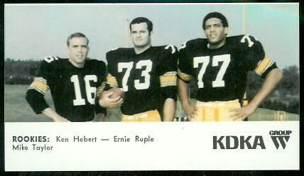 Rookies 1968 KDKA Steelers football card Rookies 1968 KDKA Steelers football card