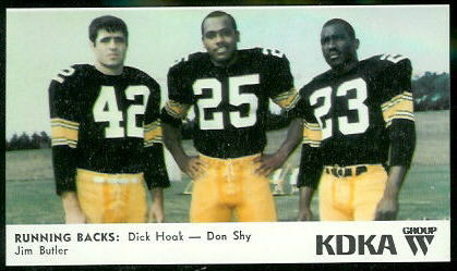 Running Backs 1968 KDKA Steelers football card