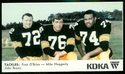 Tackles 1968 KDKA Steelers football card Tackles 1968 KDKA Steelers football card
