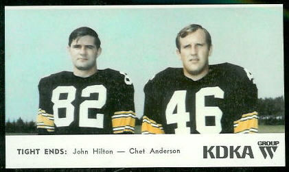 Tight Ends 1968 KDKA Steelers football card