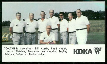 Coaches 1968 KDKA Steelers football card