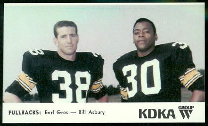 Fullbacks 1968 KDKA Steelers football card