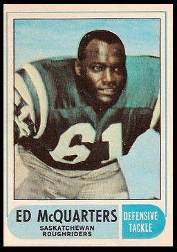 Ed McQuarters 1968 O-Pee-Chee CFL football card