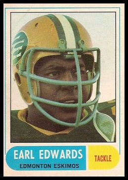 Earl Edwards 1968 O-Pee-Chee CFL football card