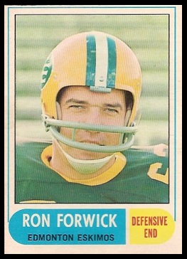 Ron Forwick 1968 O-Pee-Chee CFL football card