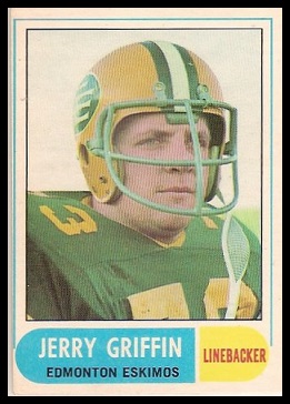 Jerry Griffin 1968 O-Pee-Chee CFL football card