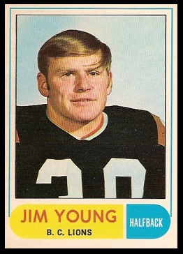 Jim Young 1968 O-Pee-Chee CFL football card