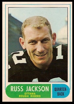 Russ Jackson 1968 O-Pee-Chee CFL football card