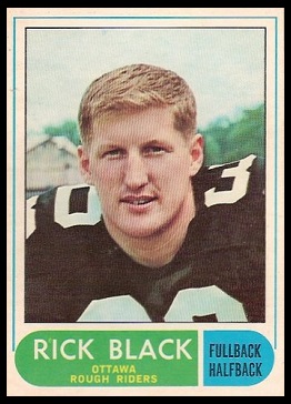 Rick Black 1968 O-Pee-Chee CFL football card