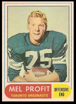 Mel Profit 1968 O-Pee-Chee CFL football card