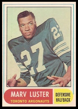 Marv Luster 1968 O-Pee-Chee CFL football card Marv Luster 1968 O-Pee-Chee CFL football card