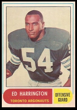 Ed Harrington 1968 O-Pee-Chee CFL football card