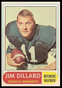 Jim Dillard 1968 O-Pee-Chee CFL football card