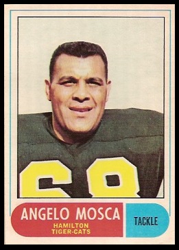 Angelo Mosca 1968 O-Pee-Chee CFL football card Angelo Mosca 1968 O-Pee-Chee CFL football card
