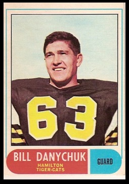 Bill Danychuk 1968 O-Pee-Chee CFL football card