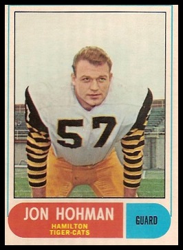 Jon Hohman 1968 O-Pee-Chee CFL football card