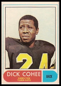 Dick Cohee 1968 O-Pee-Chee CFL football card