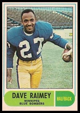 Dave Raimey 1968 O-Pee-Chee CFL football card