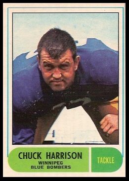 Chuck Harrison 1968 O-Pee-Chee CFL football card