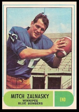 Mitch Zalnasky 1968 O-Pee-Chee CFL football card