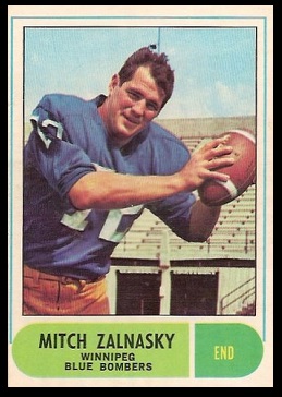 Mitch Zalnasky 1968 O-Pee-Chee CFL football card