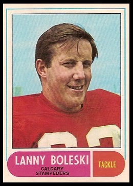 Lanny Boleski 1968 O-Pee-Chee CFL football card