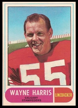 Wayne Harris 1968 O-Pee-Chee CFL football card