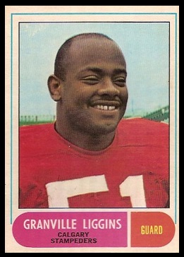 Granville Liggins 1968 O-Pee-Chee CFL football card