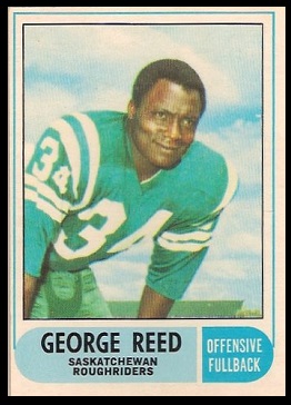 George Reed 1968 O-Pee-Chee CFL football card George Reed 1968 O-Pee-Chee CFL football card