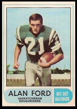 Alan Ford 1968 O-Pee-Chee CFL football card