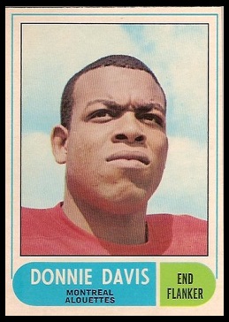 Donnie Davis 1968 O-Pee-Chee CFL football card