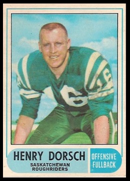 Henry Dorsch 1968 O-Pee-Chee CFL football card