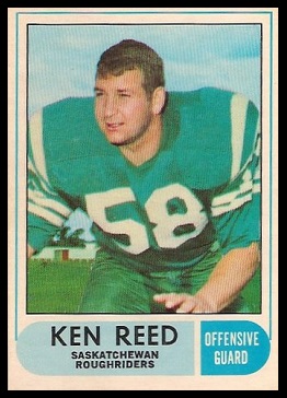 Ken Reed 1968 O-Pee-Chee CFL football card