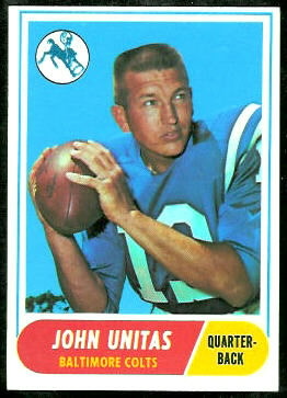 John Unitas 1968 Topps football card