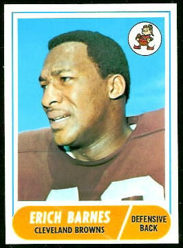 Erich Barnes 1968 Topps football card