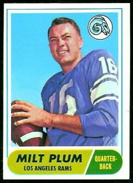 Milt Plum 1968 Topps football card