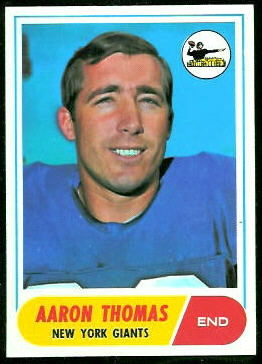 Aaron Thomas 1968 Topps football card